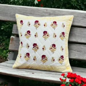 hand block printed cusion cover