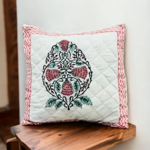 hand block printed cusion cover