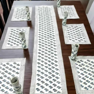 table mat set, table mat set with runner, dining table runner and placemats set, table runner and placemats together
