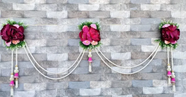 Traditional Floral Bandhanwar with Pearl & Beads for Festive Decor