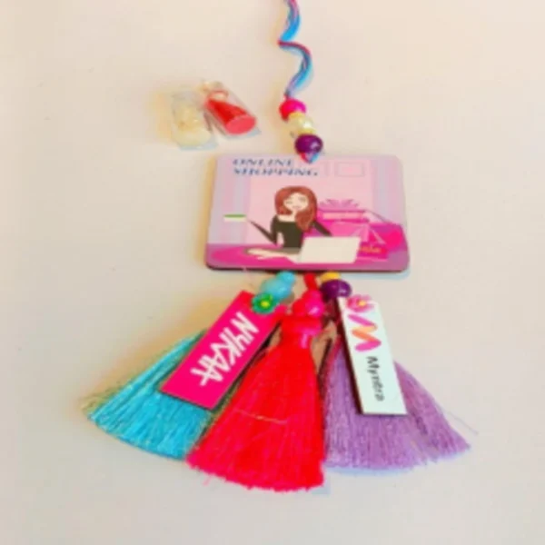 Multicolor Lumba Rakhi – Elegant Threads Edition