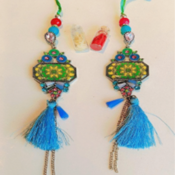 Royal Blue Lumba Rakhi – Festive Collection