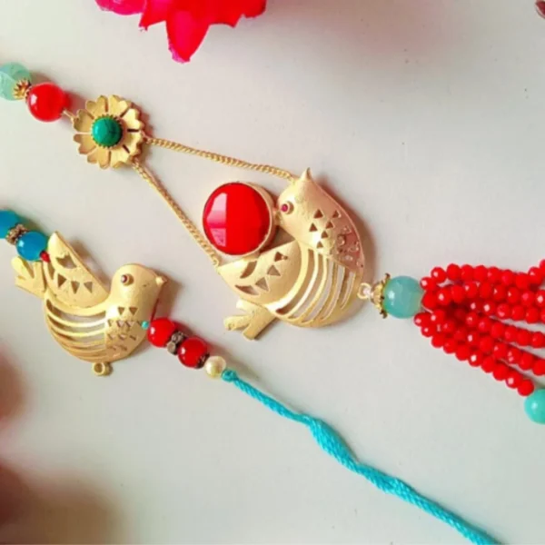 Golden Elegance – Rakhi Set of 9