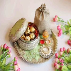 Pastel Bhai Dooj Thali – Festive Gift Hamper