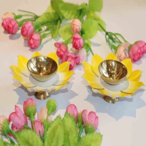 Brass Akhand Jyoti Diya – Set of 2 with Gift Box