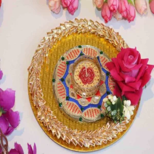 Handpainted C.D T-Light Candle Holder – Golden