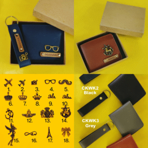 Premium Men’s Wallet & Keychain Combo – Personalized Gift