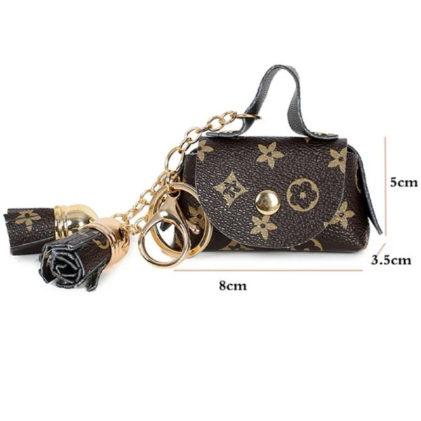 Cute Miniature Keychains-Stylish Keychain with Coin & Lipstick Pouch - Image 2