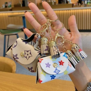 Cute Miniature Keychains-Stylish Keychain with Coin & Lipstick Pouch