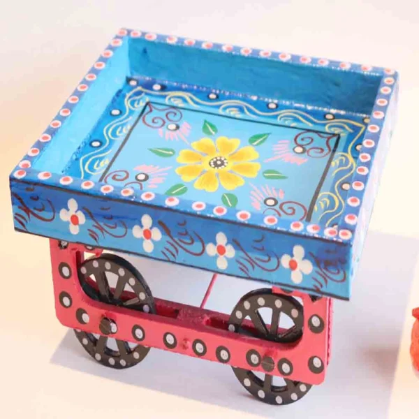 Handcrafted Wooden Thelaa – Miniature Cart for Home Décor - Image 2