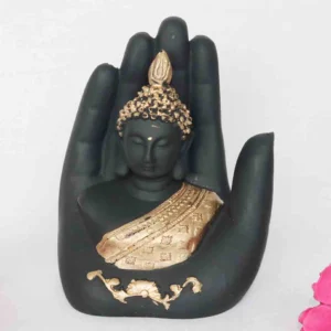 Hand Buddha Showpiece – Black | Home Decor