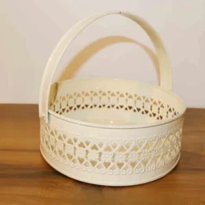 White Decorative Basket – Stylish Home Décor & Storage