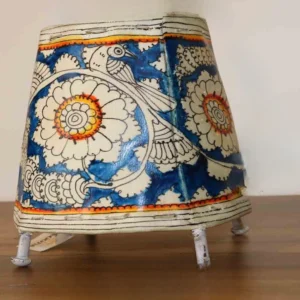 Handcrafted Blue Camel Leather Lamp – Traditional Decorative Lighting