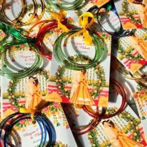 Personalized Bangle Favor Cards for Mehendi/Haldi