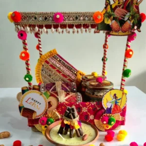 Lohri Cart Hamper – Traditional Phulkari Style Festive Gift Set