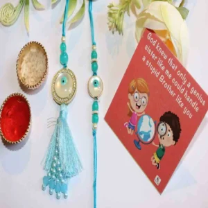Evil Eye Tassel Couple Rakhi Pair