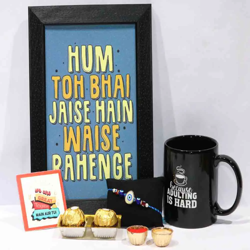 Black Mug & Ferrero Rakhi Hamper - Image 2
