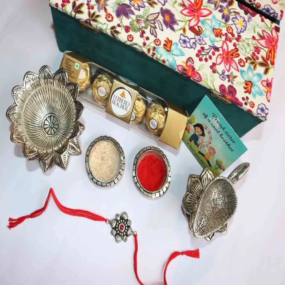 Royal Velvet Box Rakhi Hamper